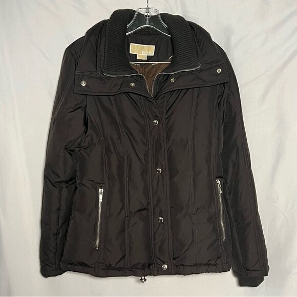 Michael Kors Down Waterfowl Puffer Brown Winter Snow Jacket Womens S - Picture 1 of 12